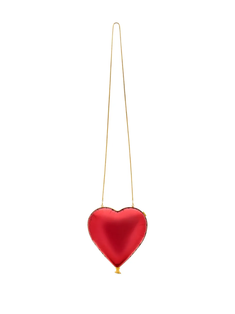 Oscar De La Renta Heart Balloon Clutch Bag In Red