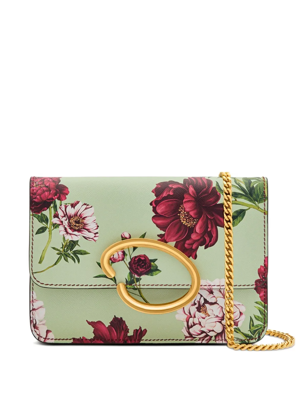 Oscar de la Renta Cherry Blossom crossbodytas Groen