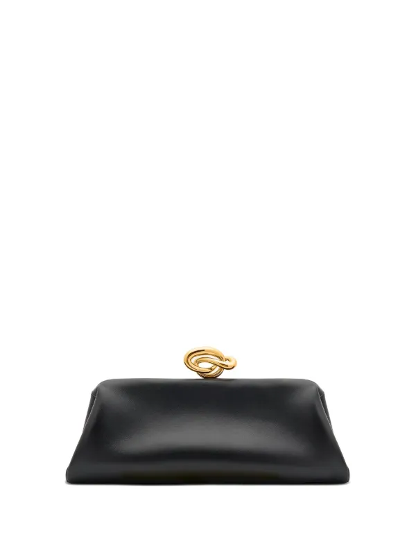 Oscar de la Renta Knot Clutch Bag in Black