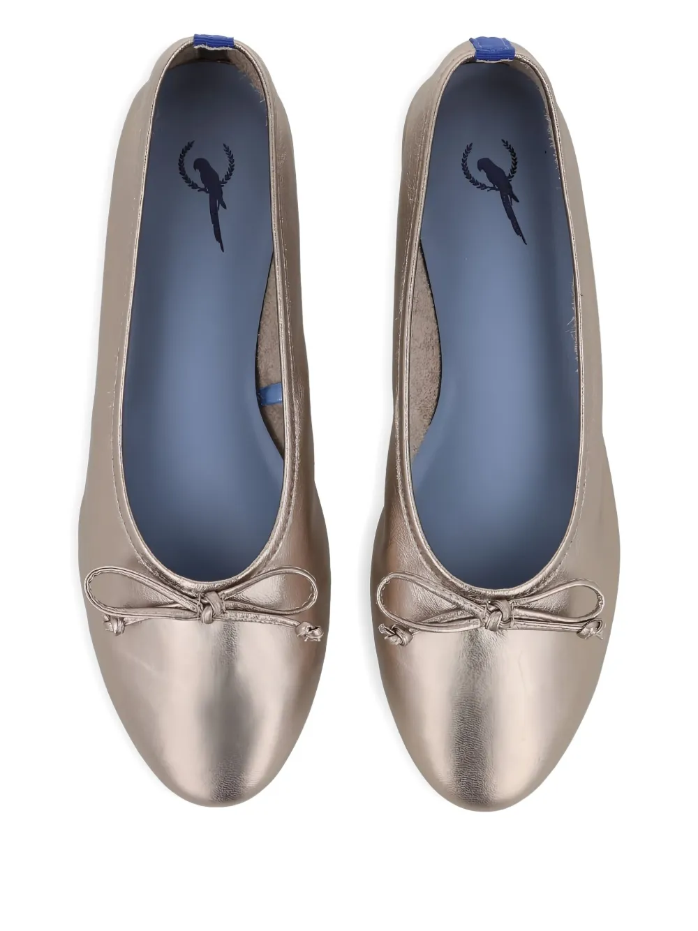 Blue Bird Shoes bow-detail ballet flats Gold