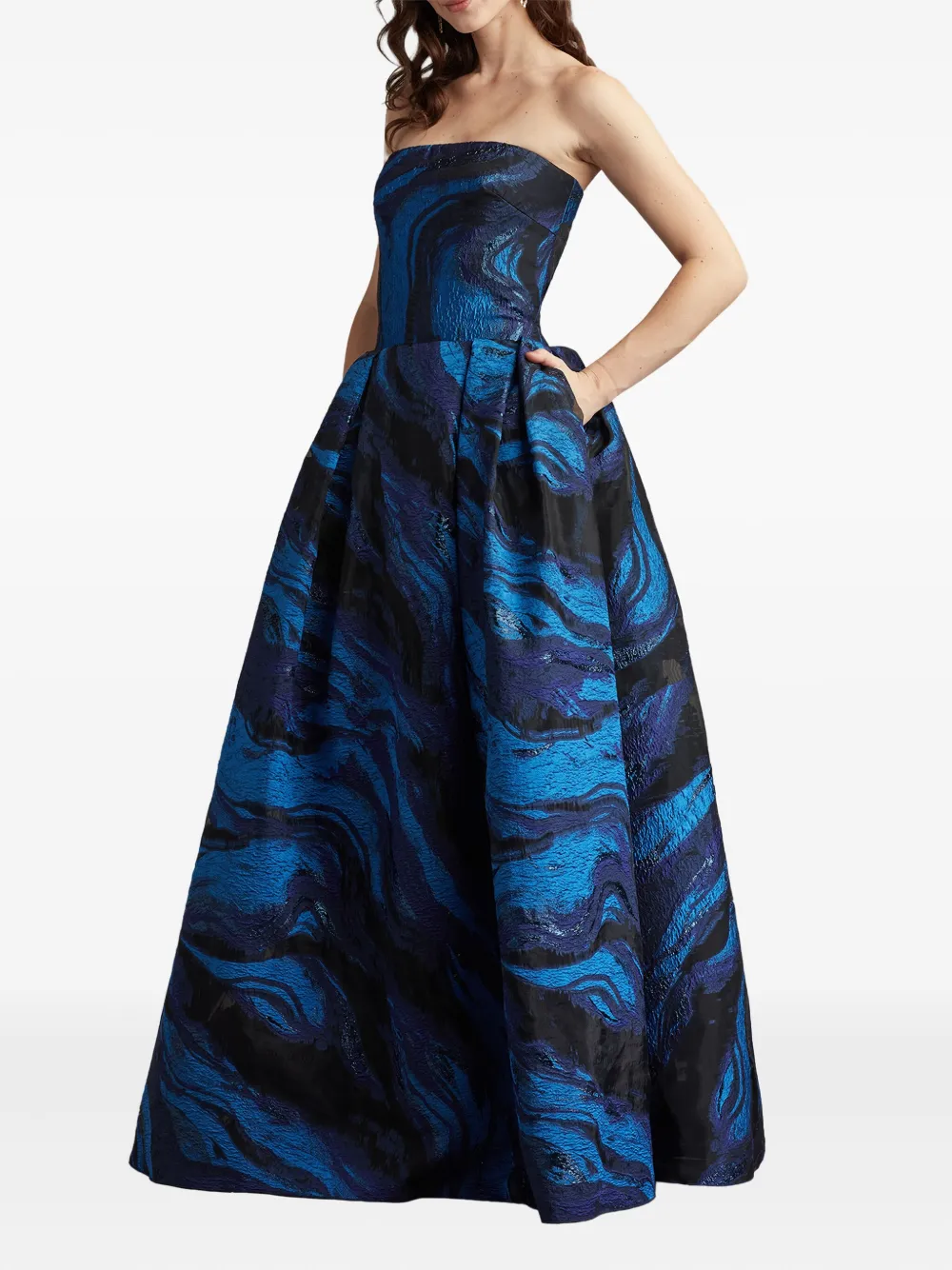 Tadashi Shoji Gedraaide avondjurk Blauw