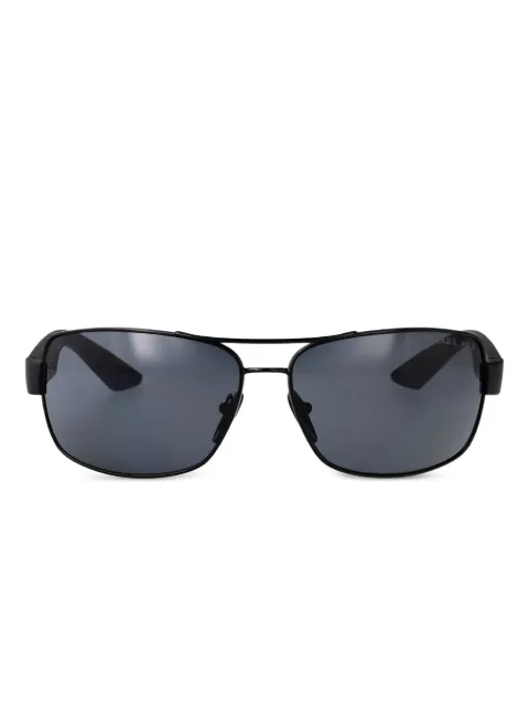 Prada Linea Rossa metal rectangle sunglasses