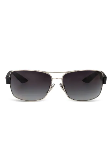 Prada Linea Rossa metal rectangle sunglasses