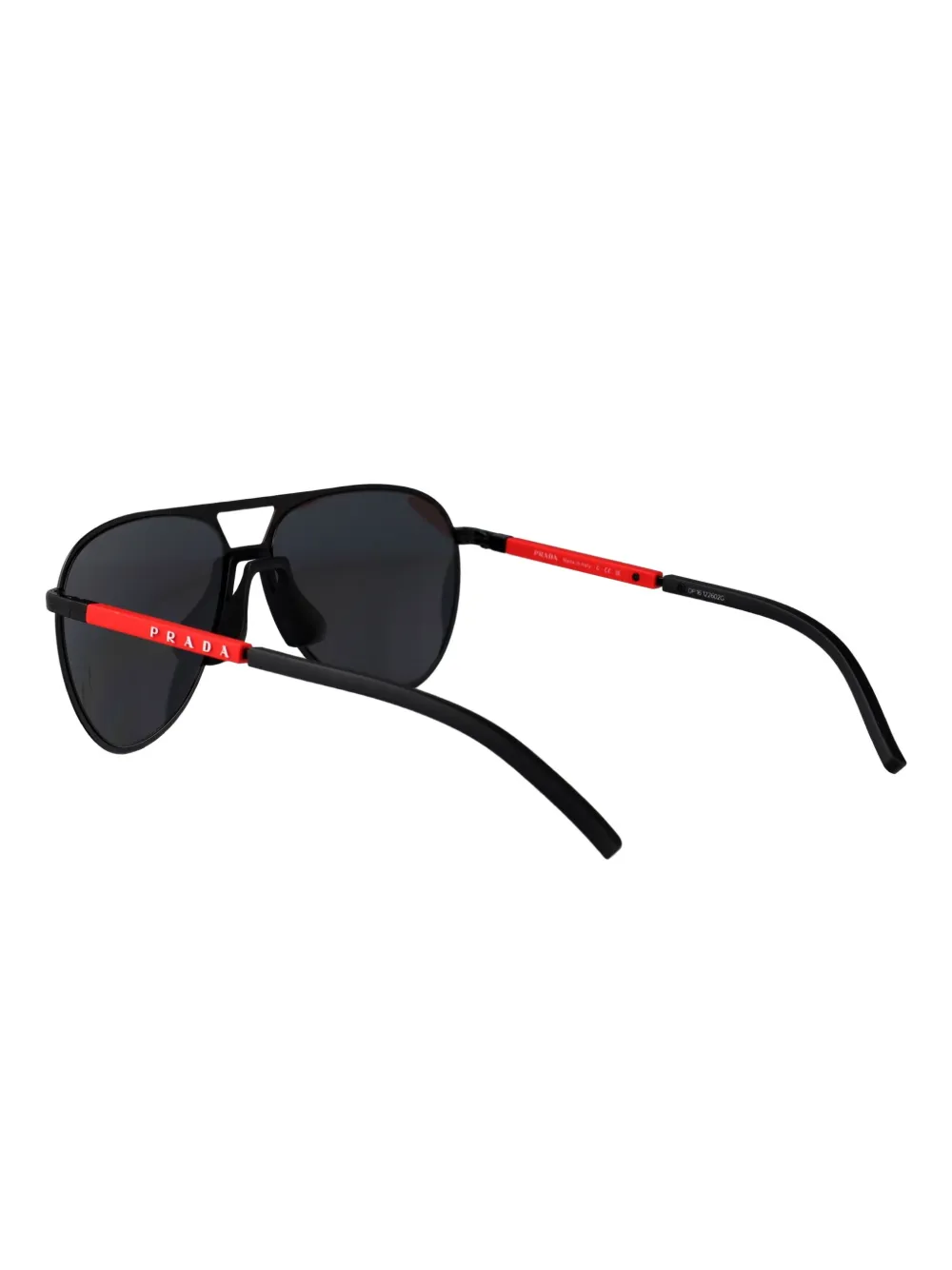 Prada Linea Rossa Zonnebril met piloten montuur Zwart