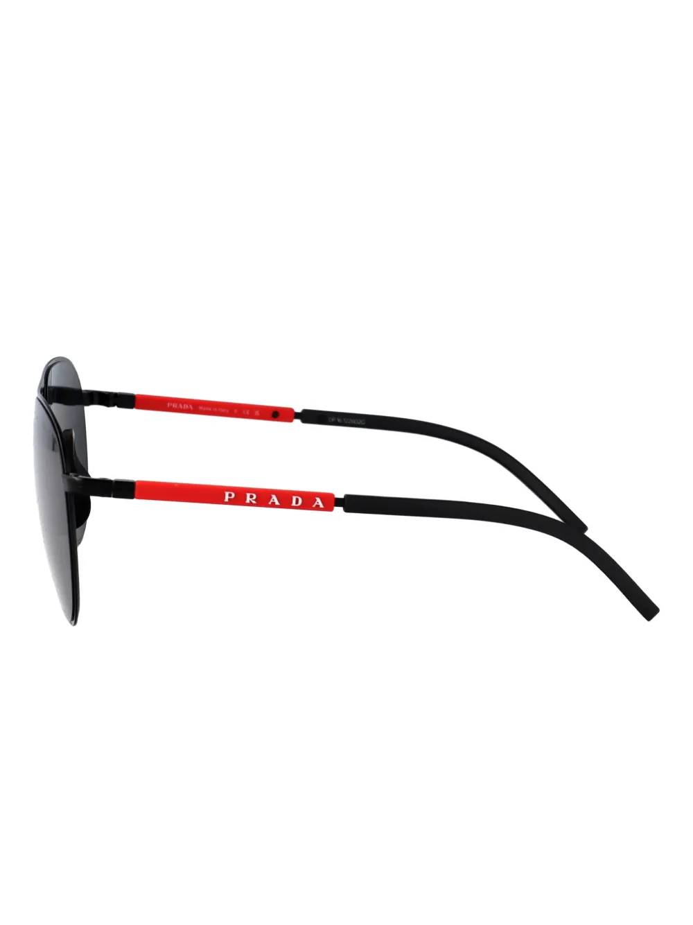 Prada Linea Rossa Zonnebril met piloten montuur Zwart