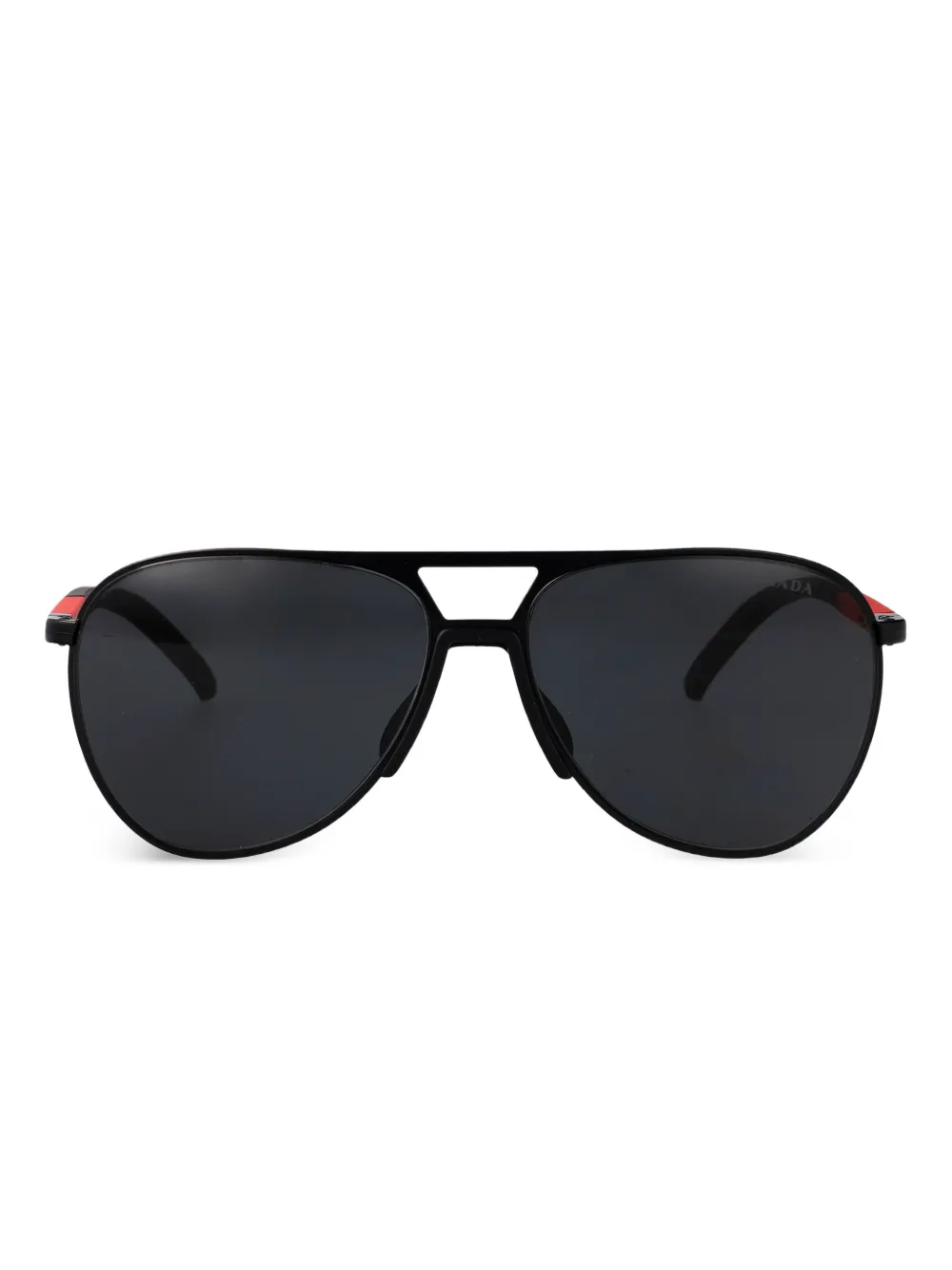 Prada Linea Rossa Zonnebril met piloten montuur Zwart