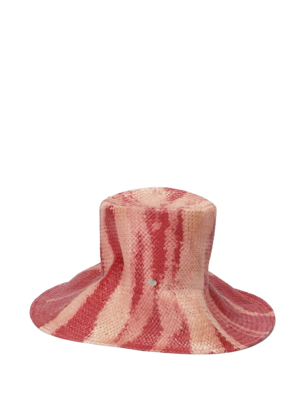 Yesey Geweven hoed met abstract patroon Rood