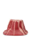 Yesey abstract-pattern woven hat - Red