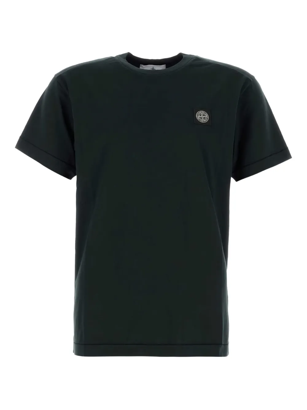 Stone Island Katoenen T-shirt met logopatch Zwart