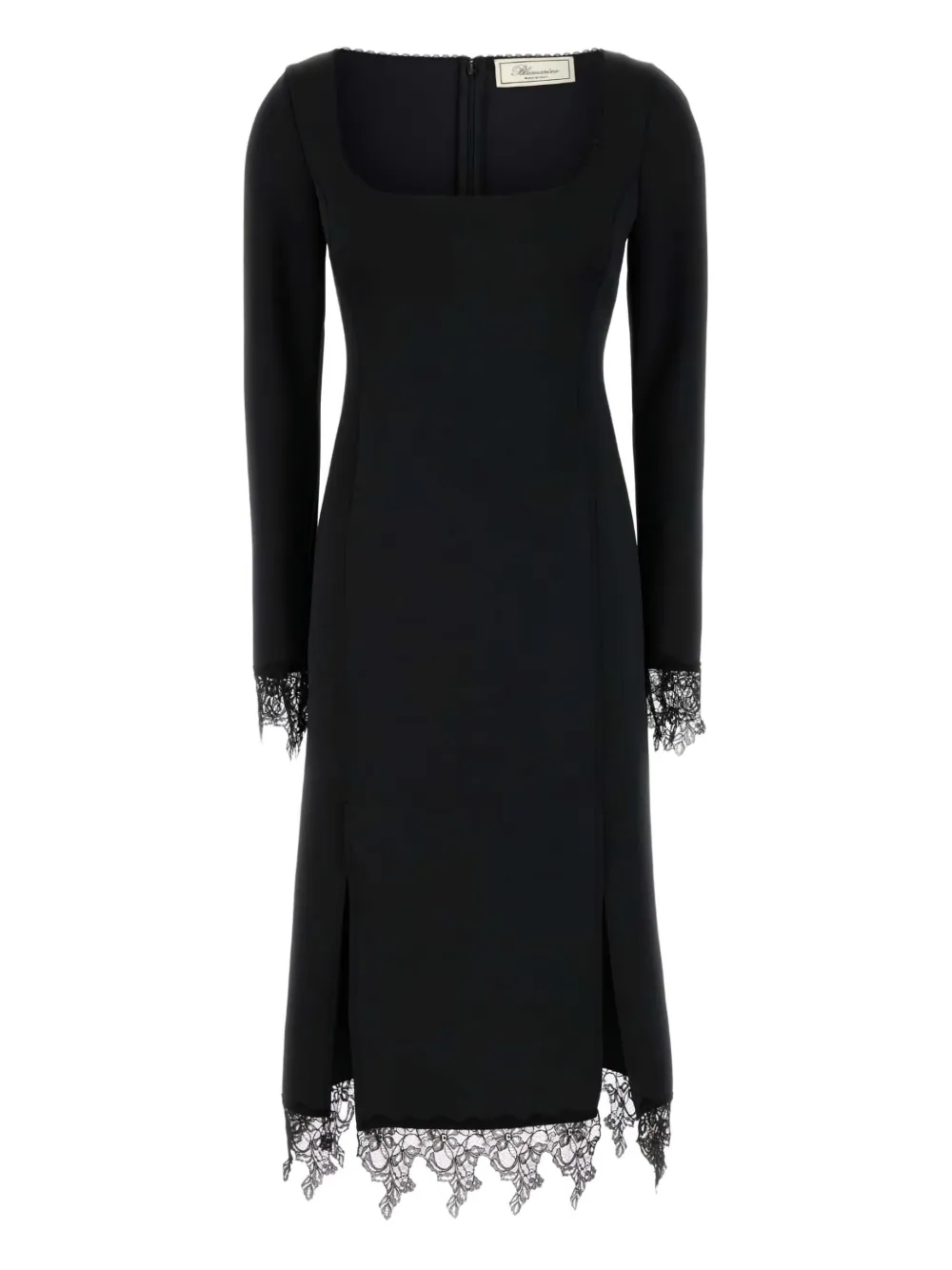 Blumarine lace-trimmed midi dress N0990|Black