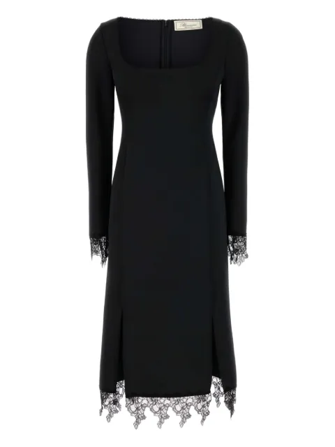 Blumarine lace-trimmed midi dress