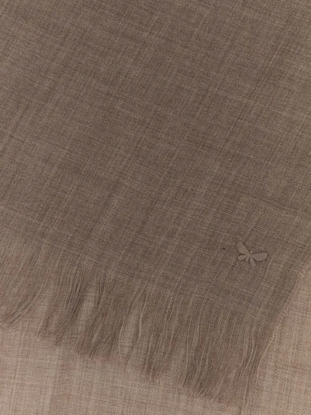 Weekend Max Mara Ken fringed-edge woven scarf Beige