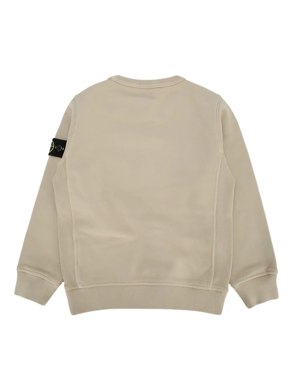 Stone Island Junior Compass-badge crew-neck sweatshirt Beige