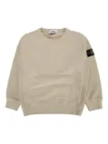 Stone Island Junior Compass-badge crew-neck sweatshirt - Neutrals
