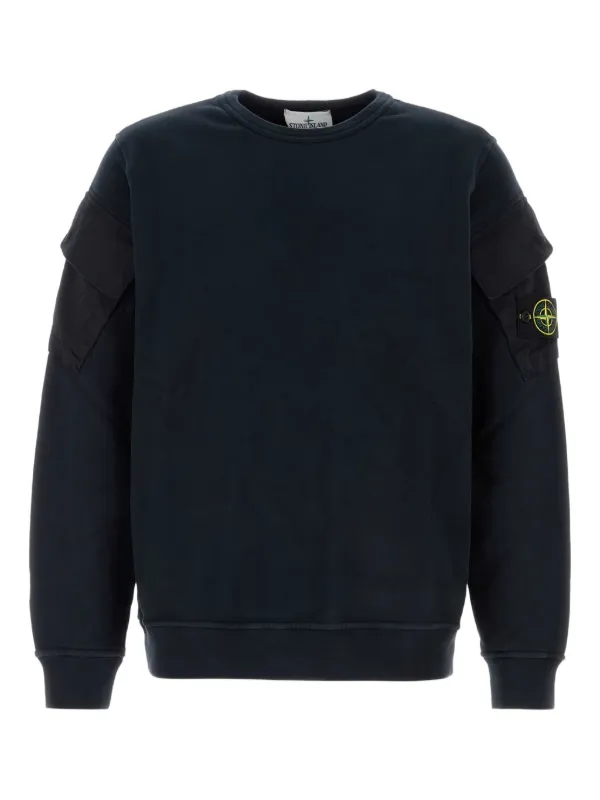 【STONE 】コンパスバッジ スウェットシャツ ネイビー Stone Island コンパスバッジ スウェットシャツ | ブルー