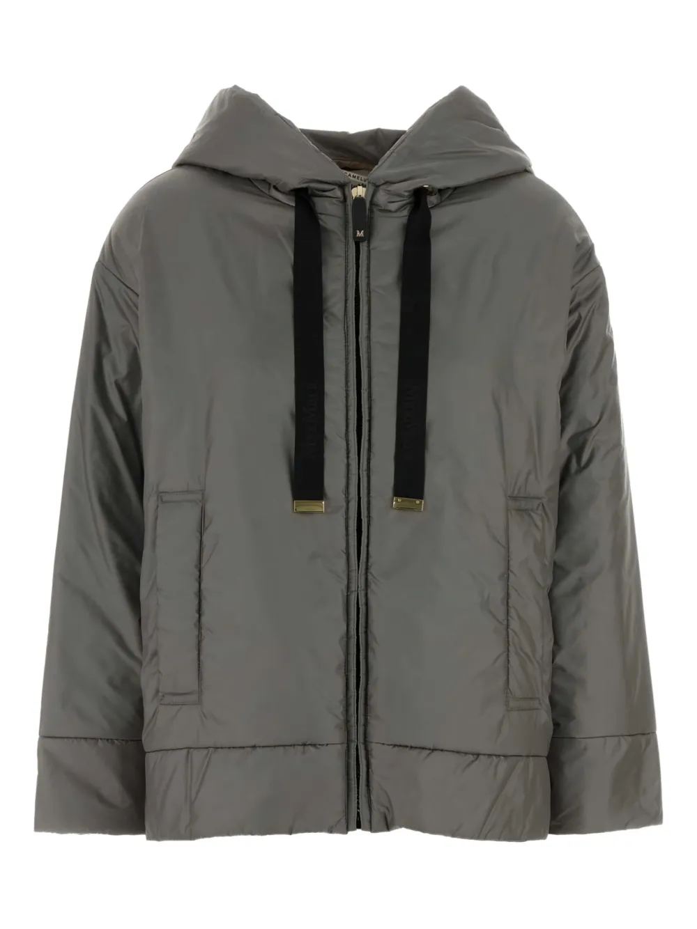 Max Mara hooded padded jacket Grijs