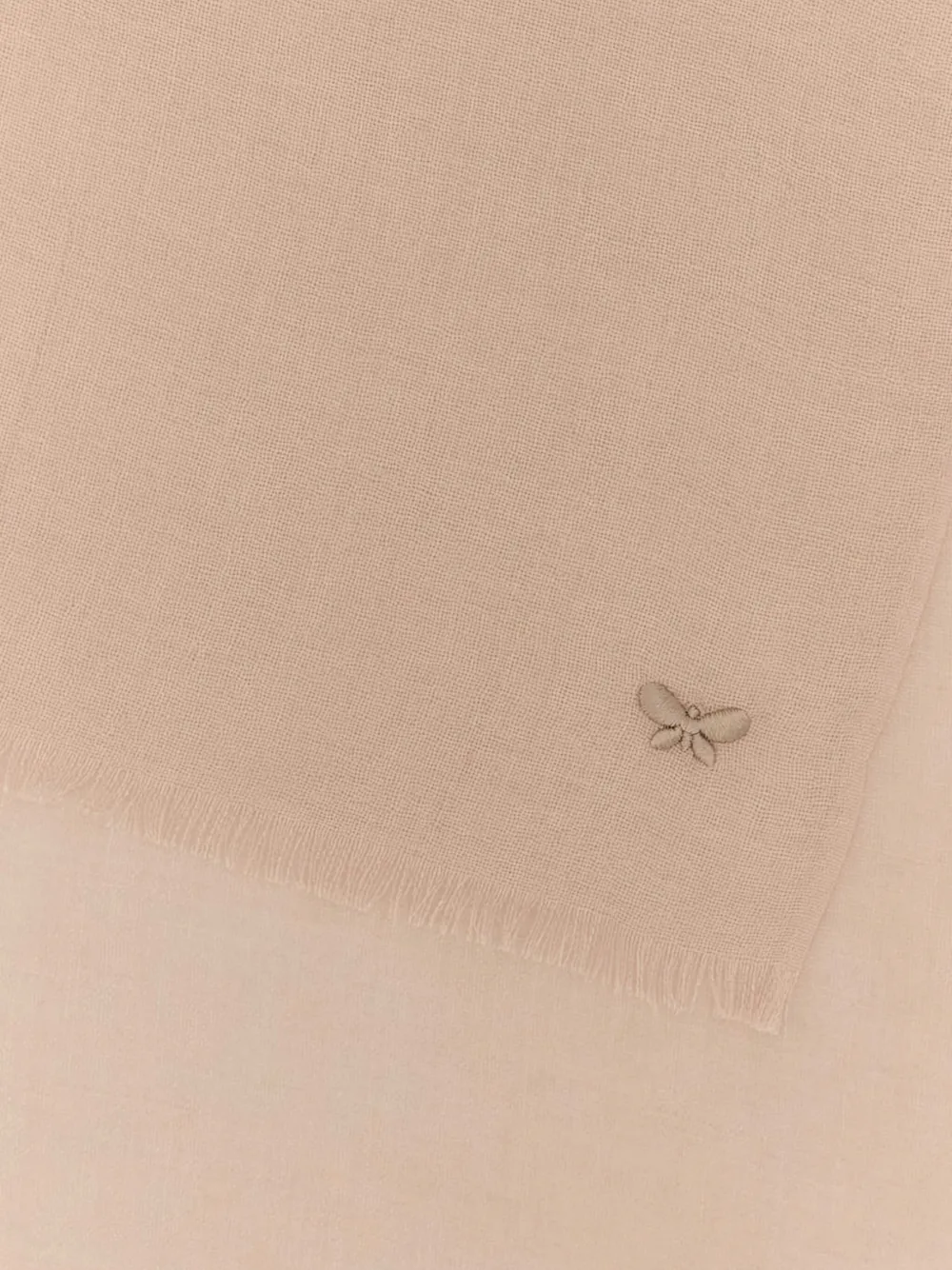 Weekend Max Mara Rauche embroidered-detail fringed scarf Beige