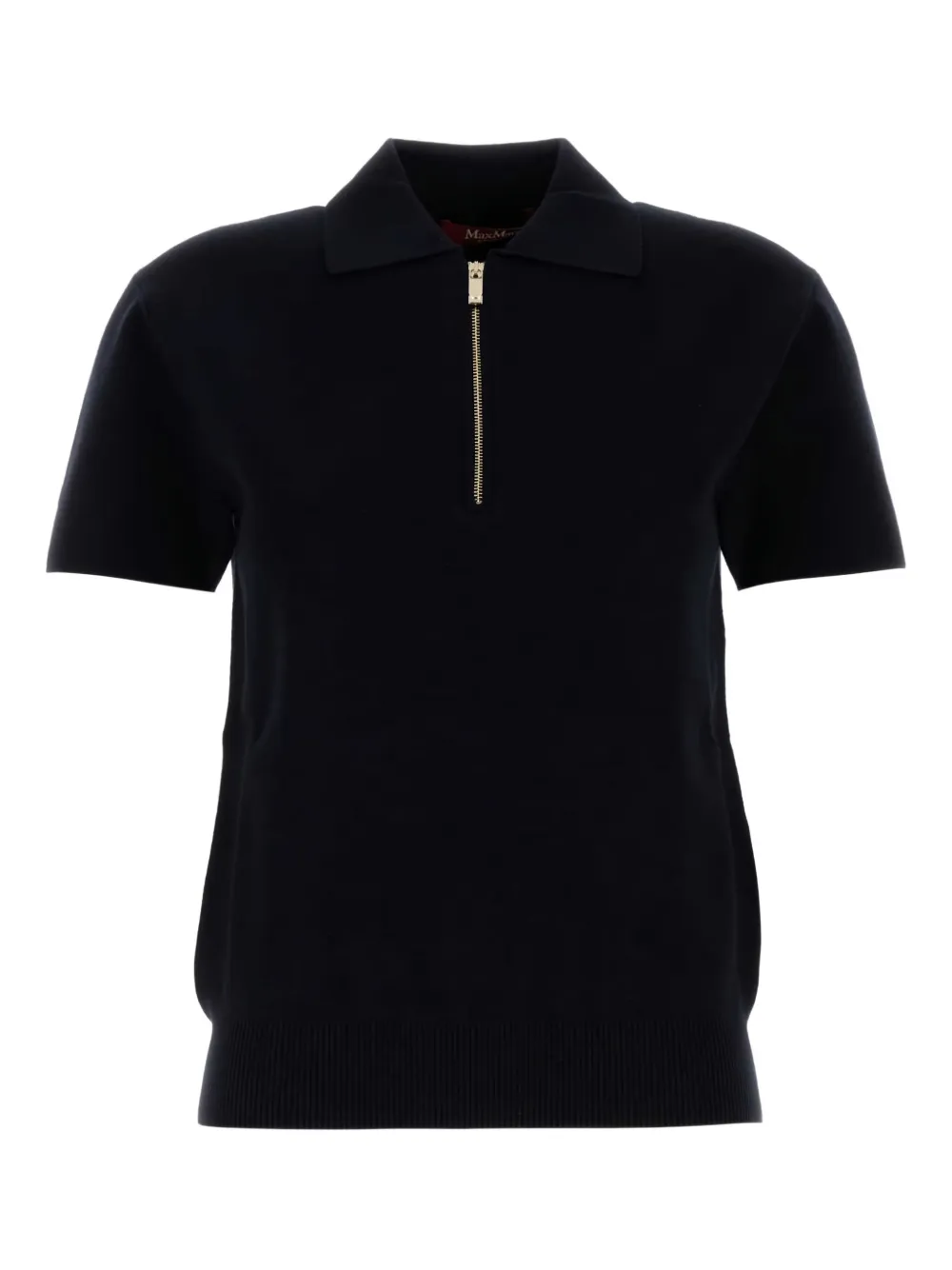 Max Mara Poloshirt met hals met rits Blauw