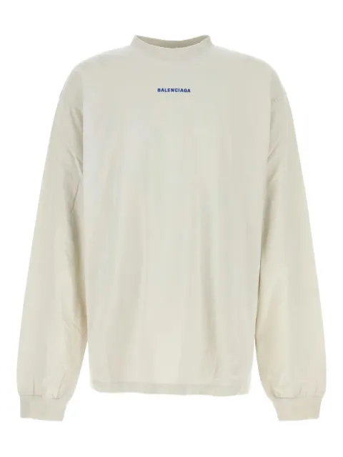 Balenciaga سويت شيرت قطن بأكمام طويلة