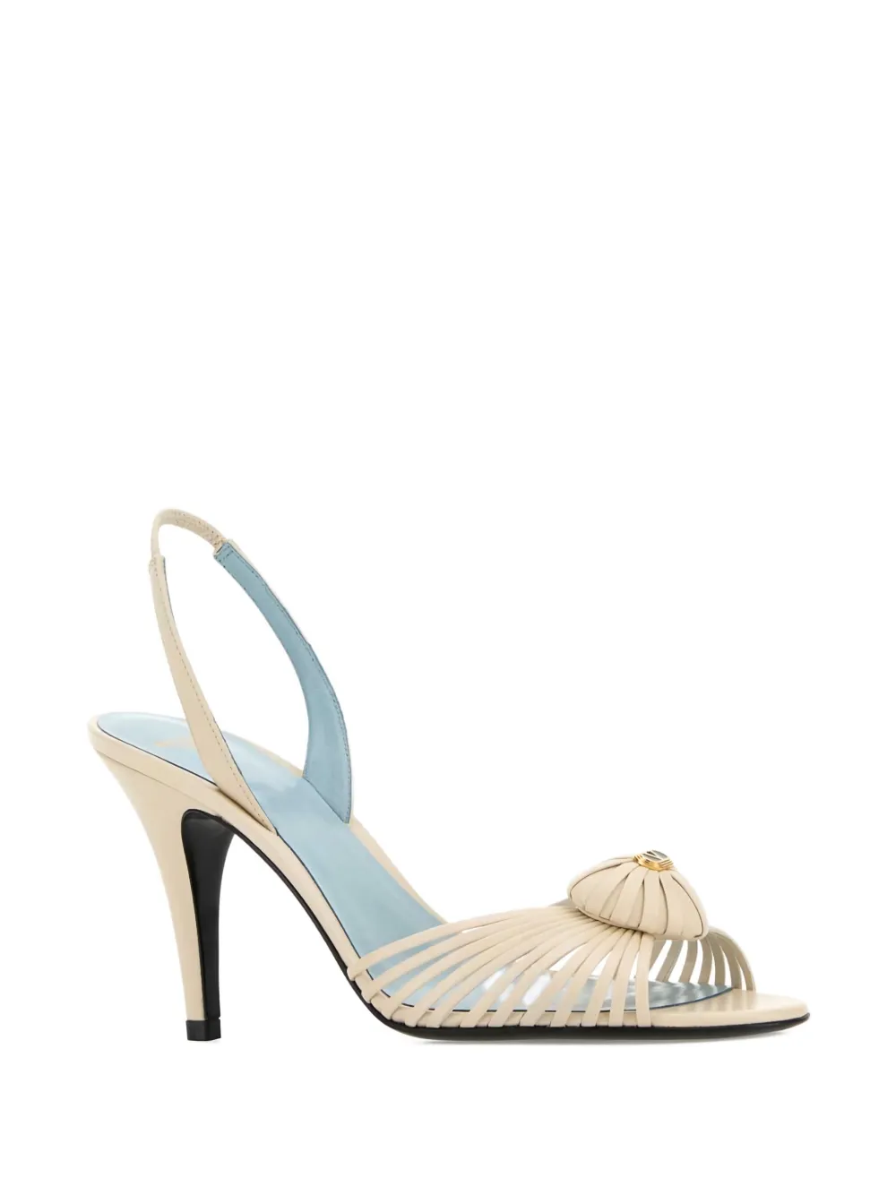 Valentino Garavani 85mm leather slingback sandals Neutrals