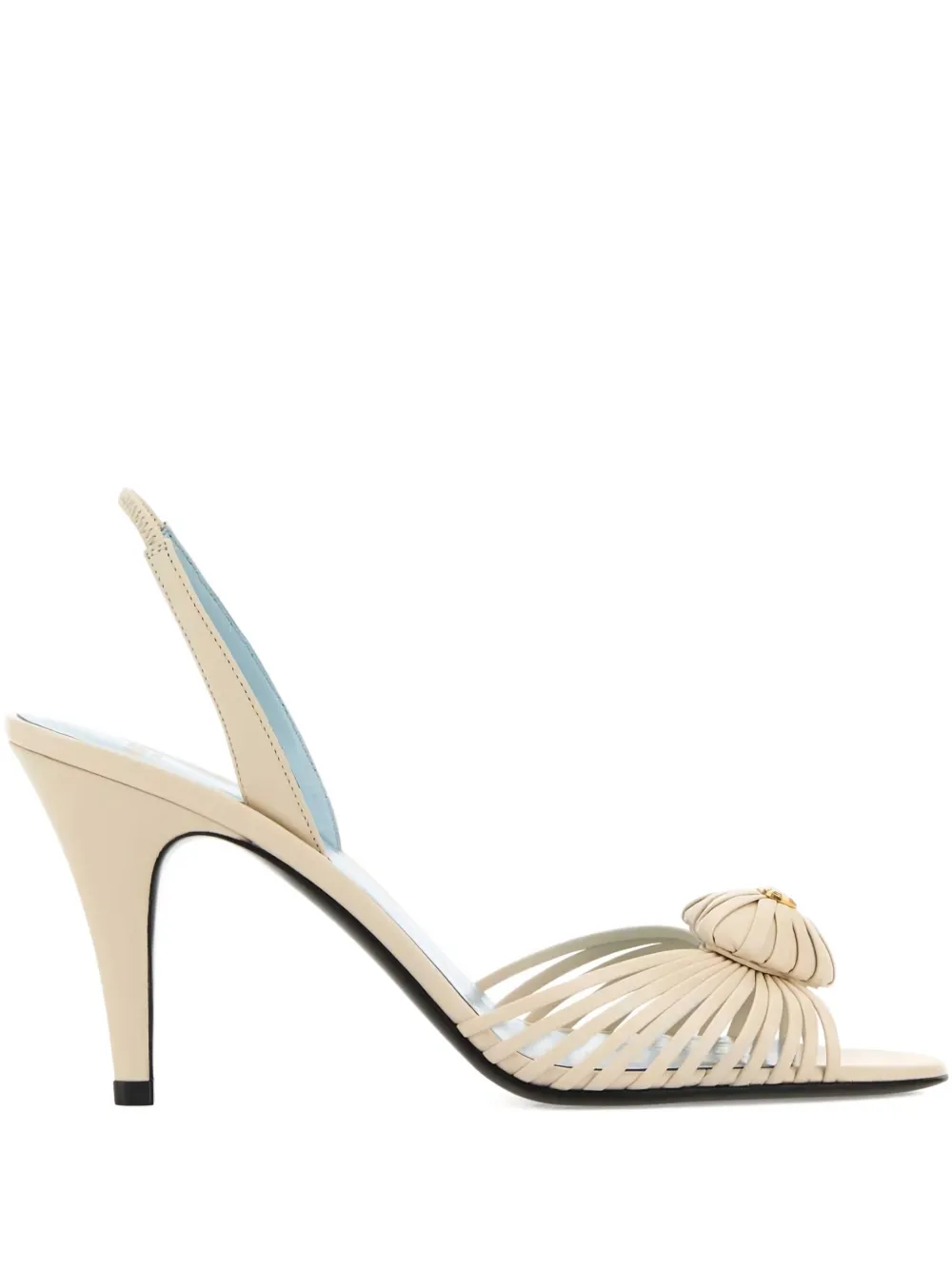 Valentino Garavani 85mm leather slingback sandals Neutrals
