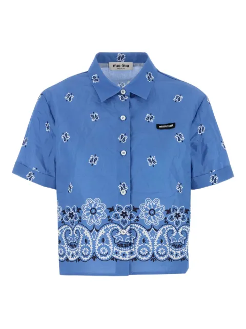 Miu Miu paisley-print poplin shirt