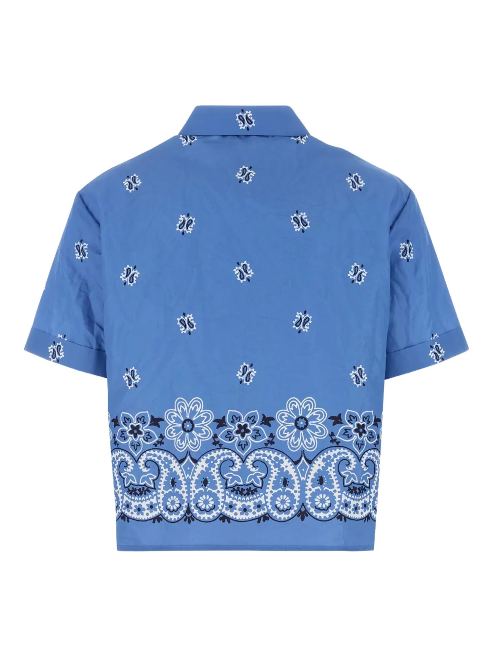 Miu Popeline blouse met paisley-print Blauw