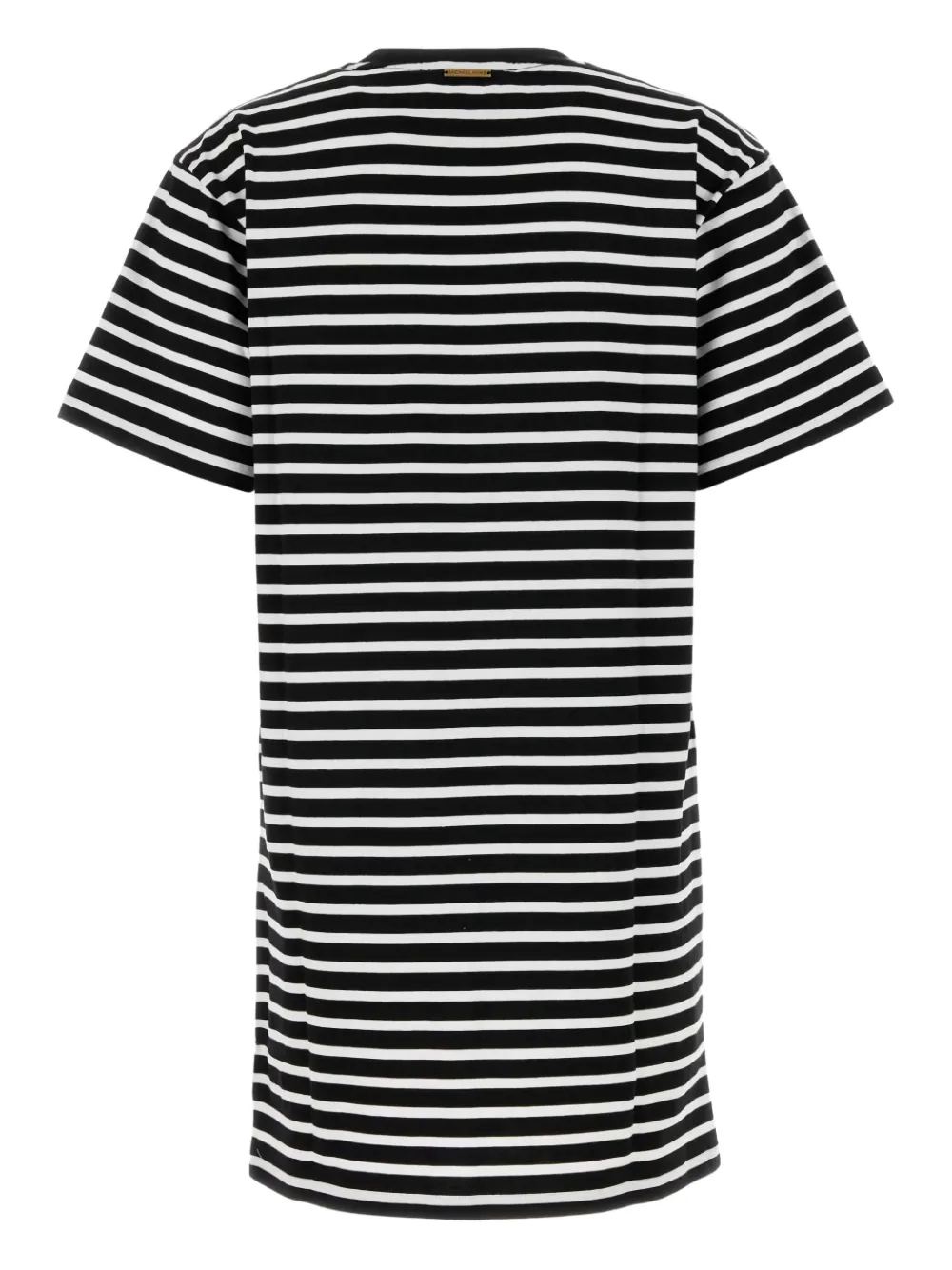 Michael Kors Gestreepte katoenen T-shirtjurk Zwart