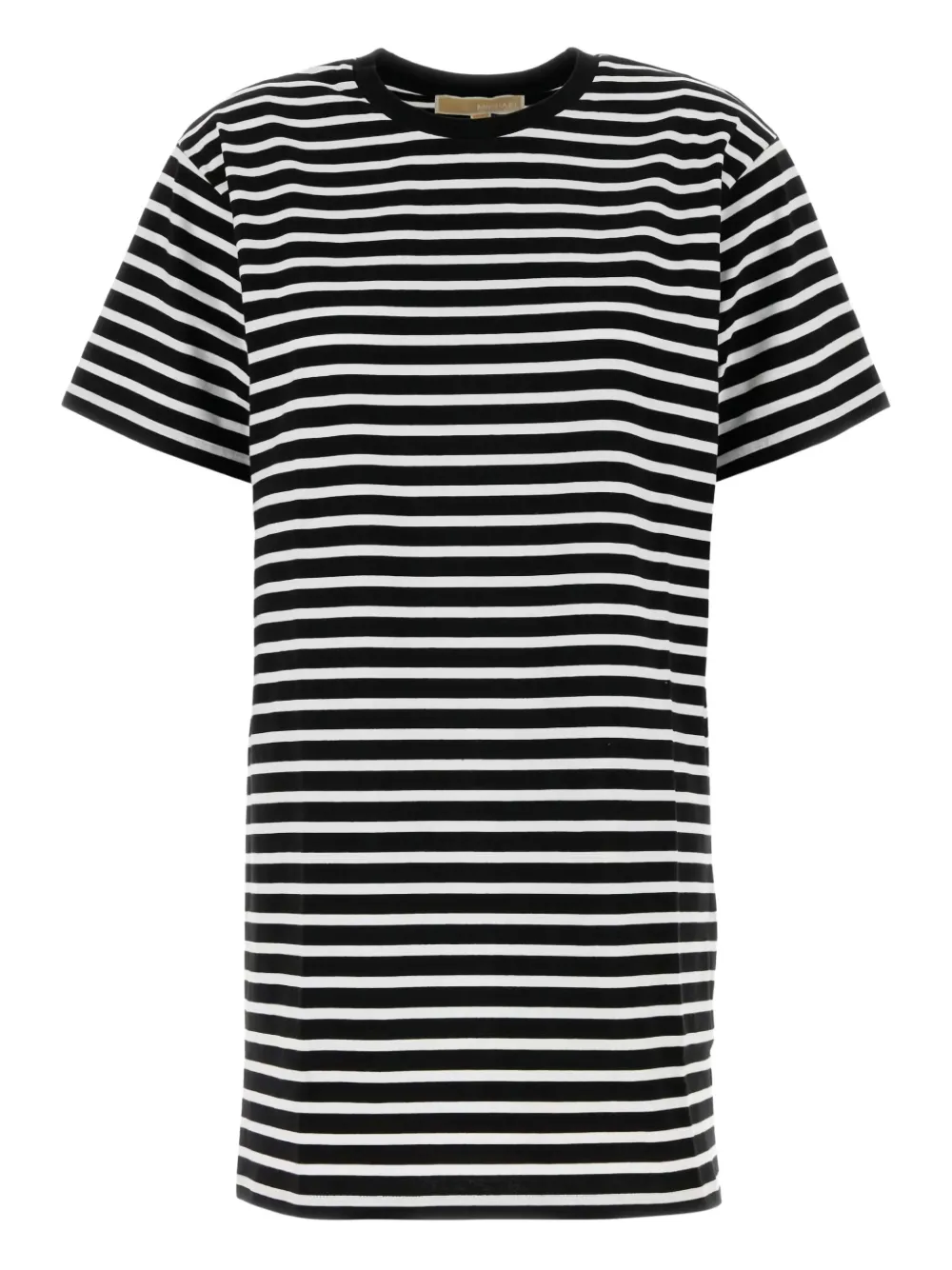 Michael Kors Gestreepte katoenen T-shirtjurk Zwart