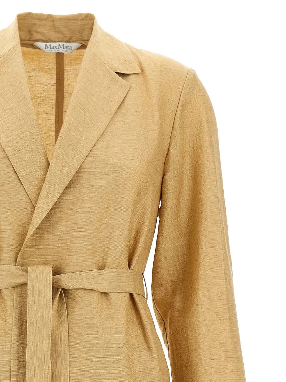 Max Mara Meandro jas met ceintuur Beige