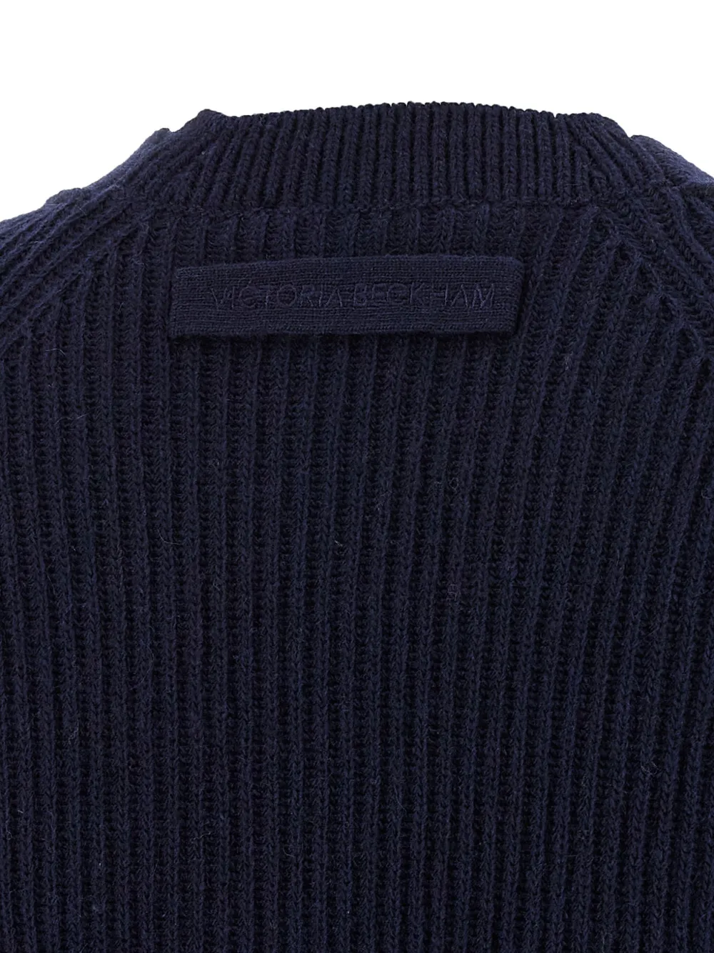 Victoria Beckham Geribbeld vest met afwerking Blauw