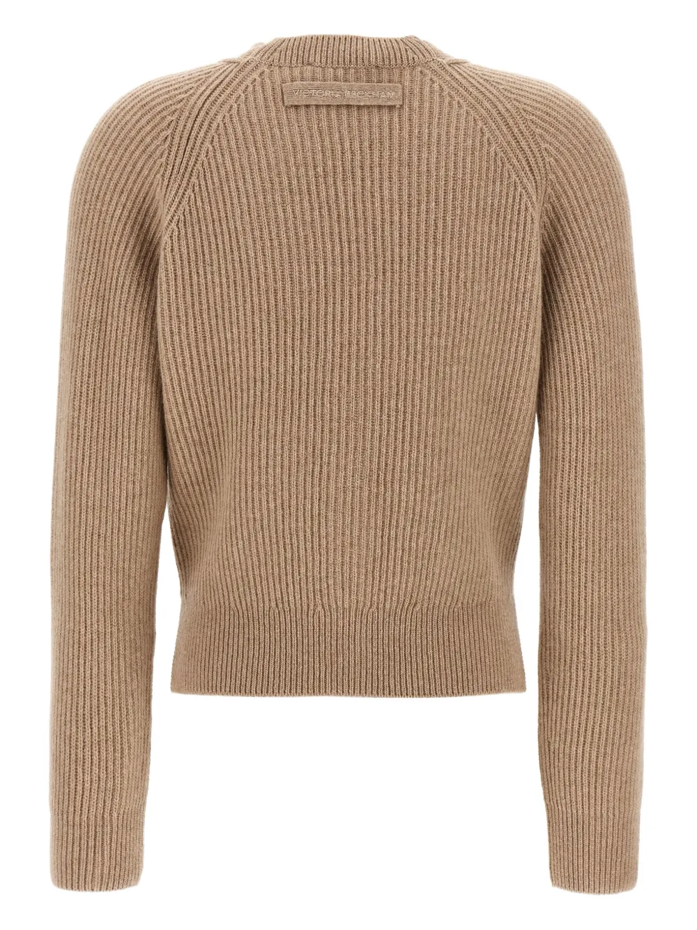 Victoria Beckham Geribbeld vest met afwerking Beige