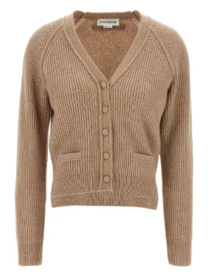 ジャケット Victoria Beckham Brown zip-up cardigan Victoria Beckham Brown zip-up cardigan – Lord & Taylor