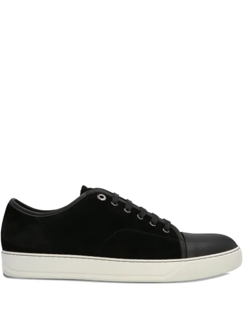 Lanvin lace-up suede leather trainers