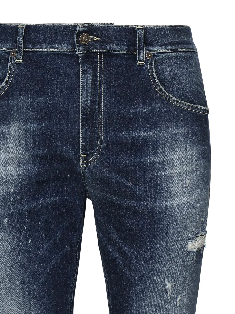 DONDUP Gerafelde jeans met vijf zakken Blauw