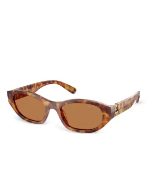 tn.ss_♡ Miu Miu Eyewear Tortoiseshell logo-detail Sunglasses | FARFETCH CA