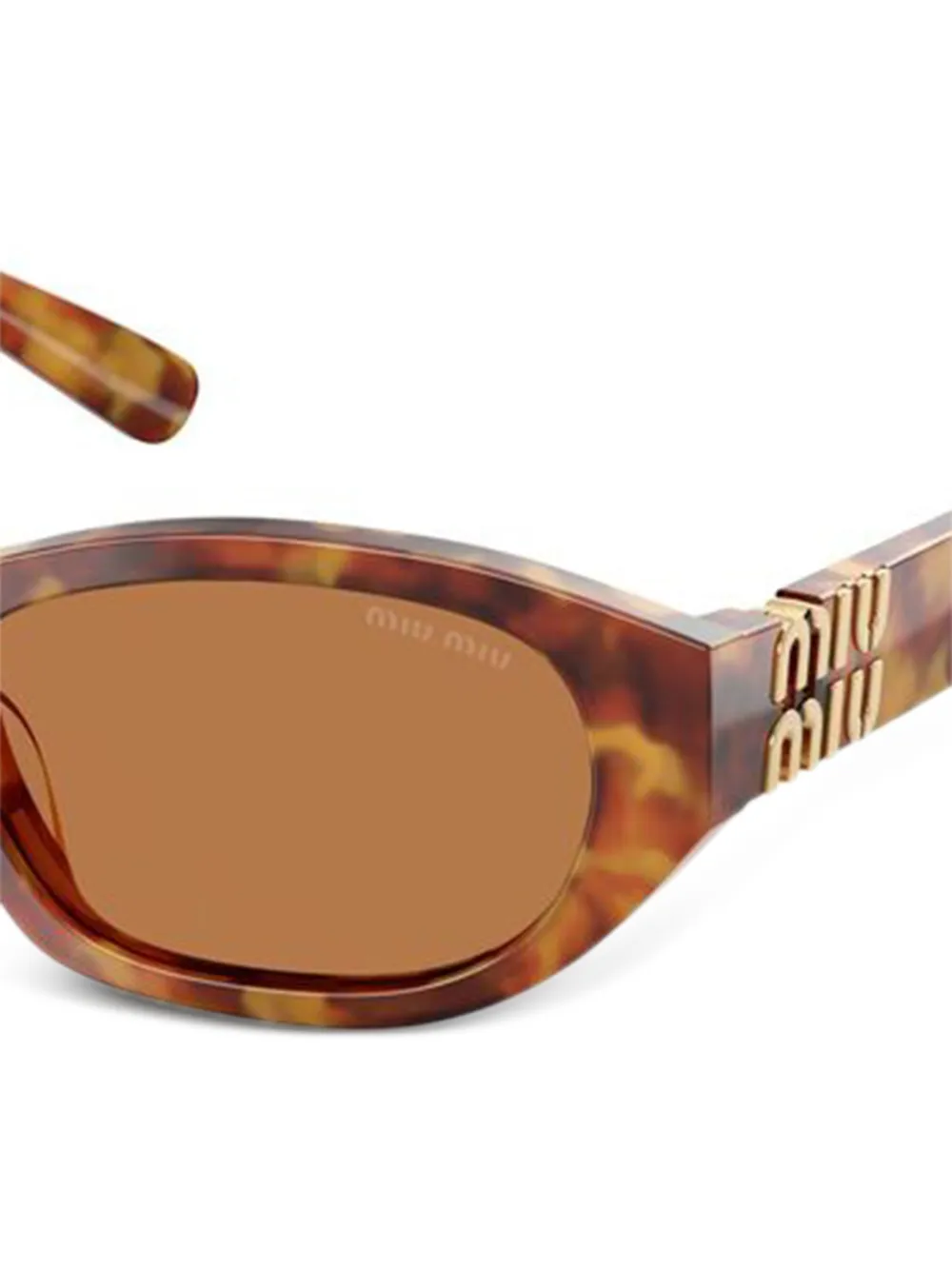 Miu Miu Eyewear Zonnebril met schildpadschild-design en logodetail - SCURI