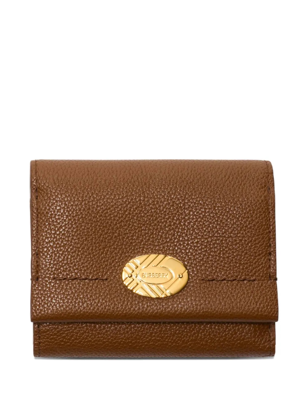 Burberry Geruite leren portemonnee Bruin