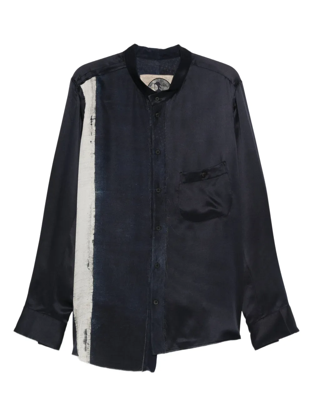 Ziggy Chen asymmetric silk shirt - ブルー Ziggy Chen asymmetric silk shirt - ブルー