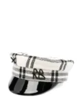 Ruslan Baginskiy checked-pattern beret - White