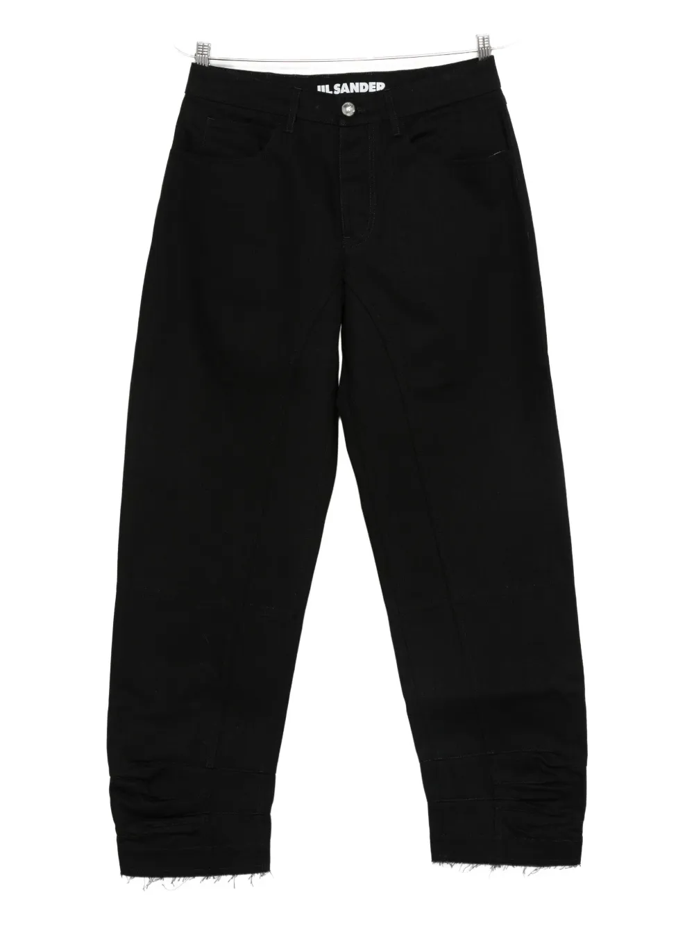 Jil Sander logo-patch jeans Zwart