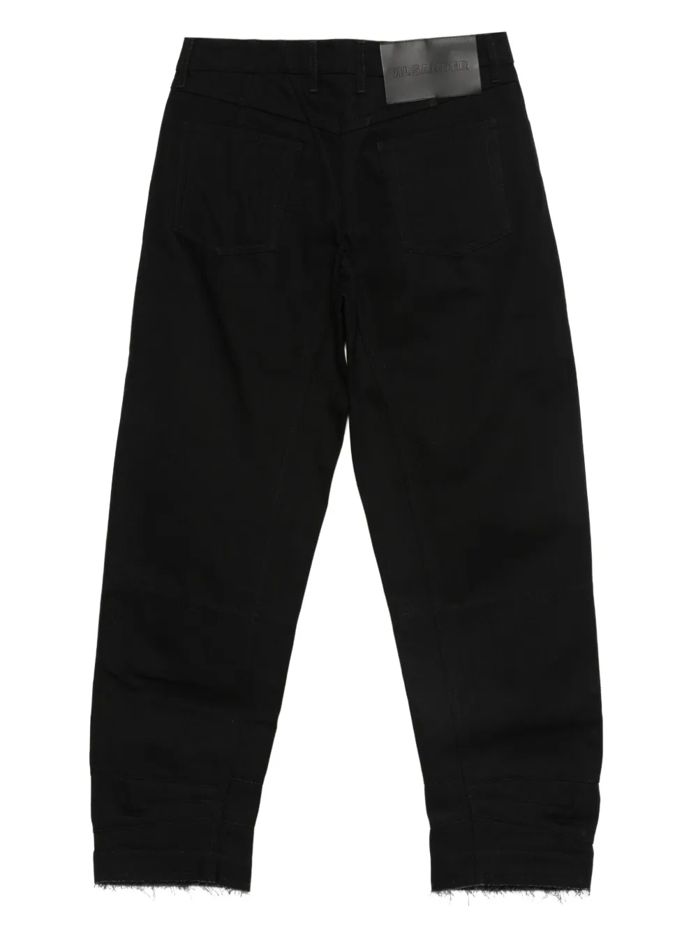 Jil Sander logo-patch jeans Zwart