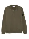 Stone Island 6100028 half-zip patch-logo sweater - Green