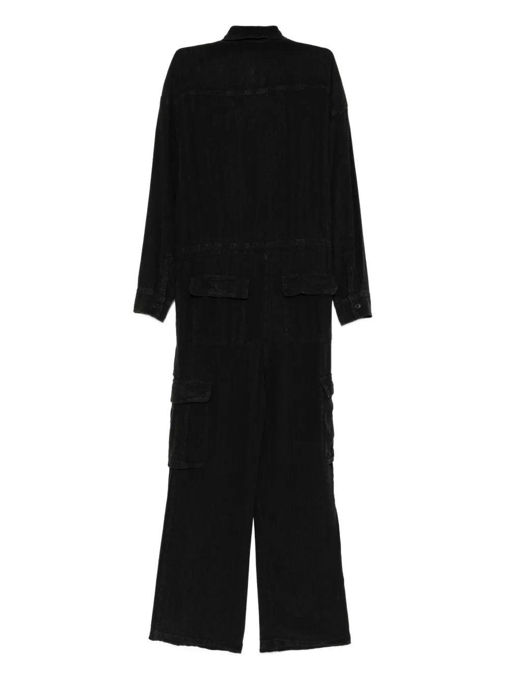 James Perse Cargo jumpsuit Zwart