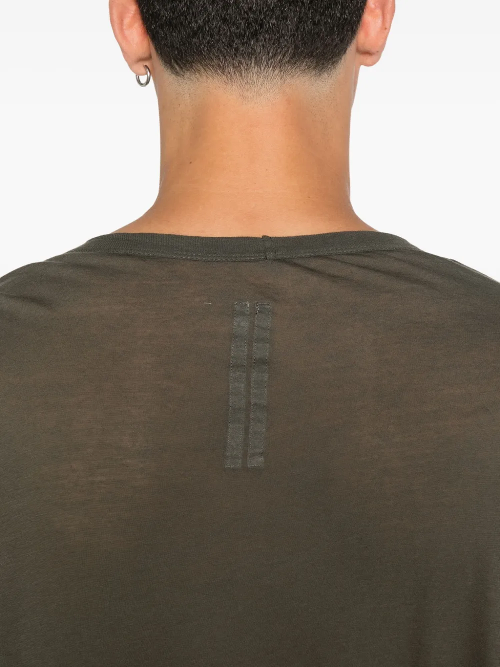 Rick Owens T-shirt met gerafelde afwerking Groen