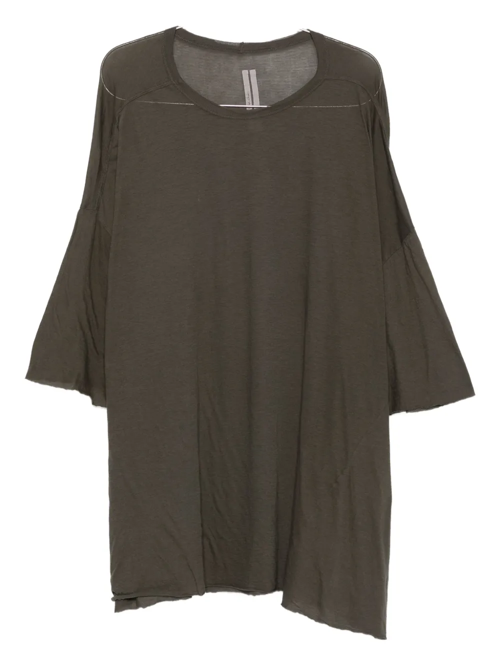 Rick Owens raw-cut organic cotton T-shirt - Verde