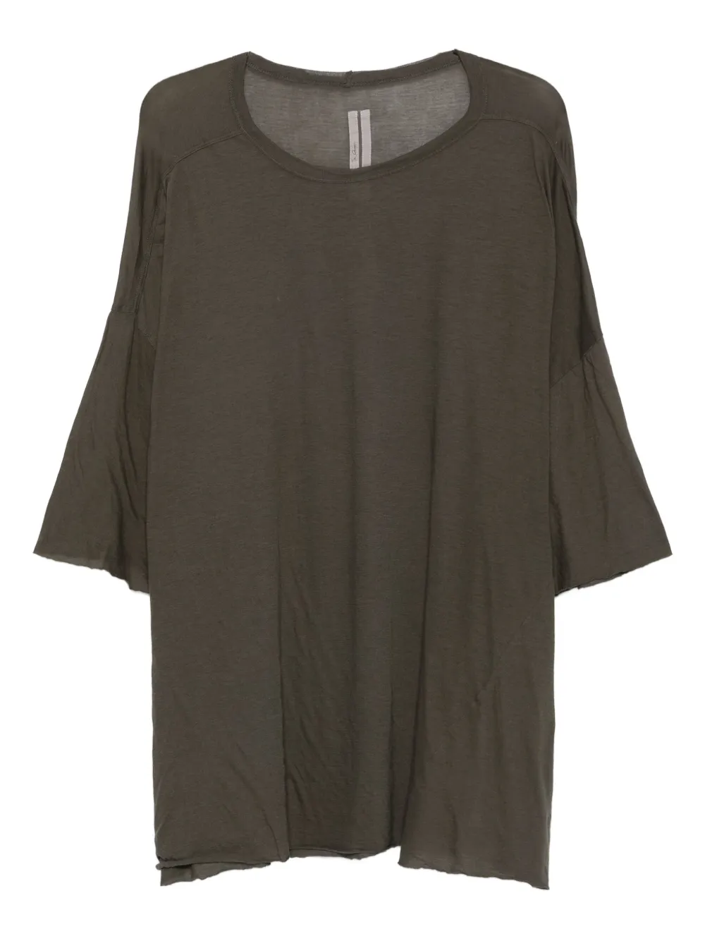 Rick Owens T-shirt met gerafelde afwerking Groen