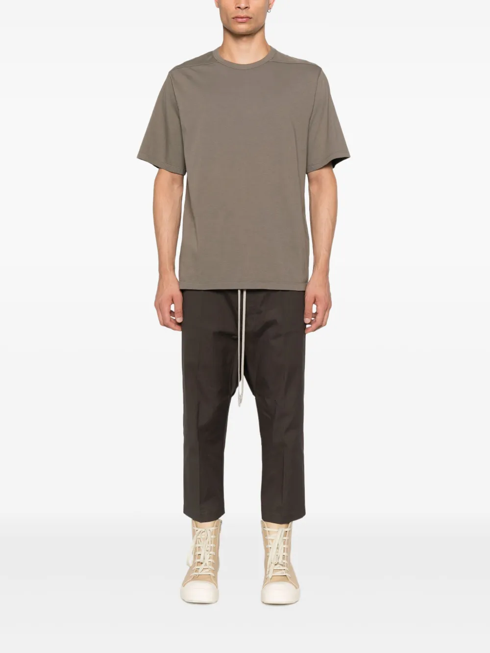 Rick Owens T-shirt van biologisch katoen - Beige
