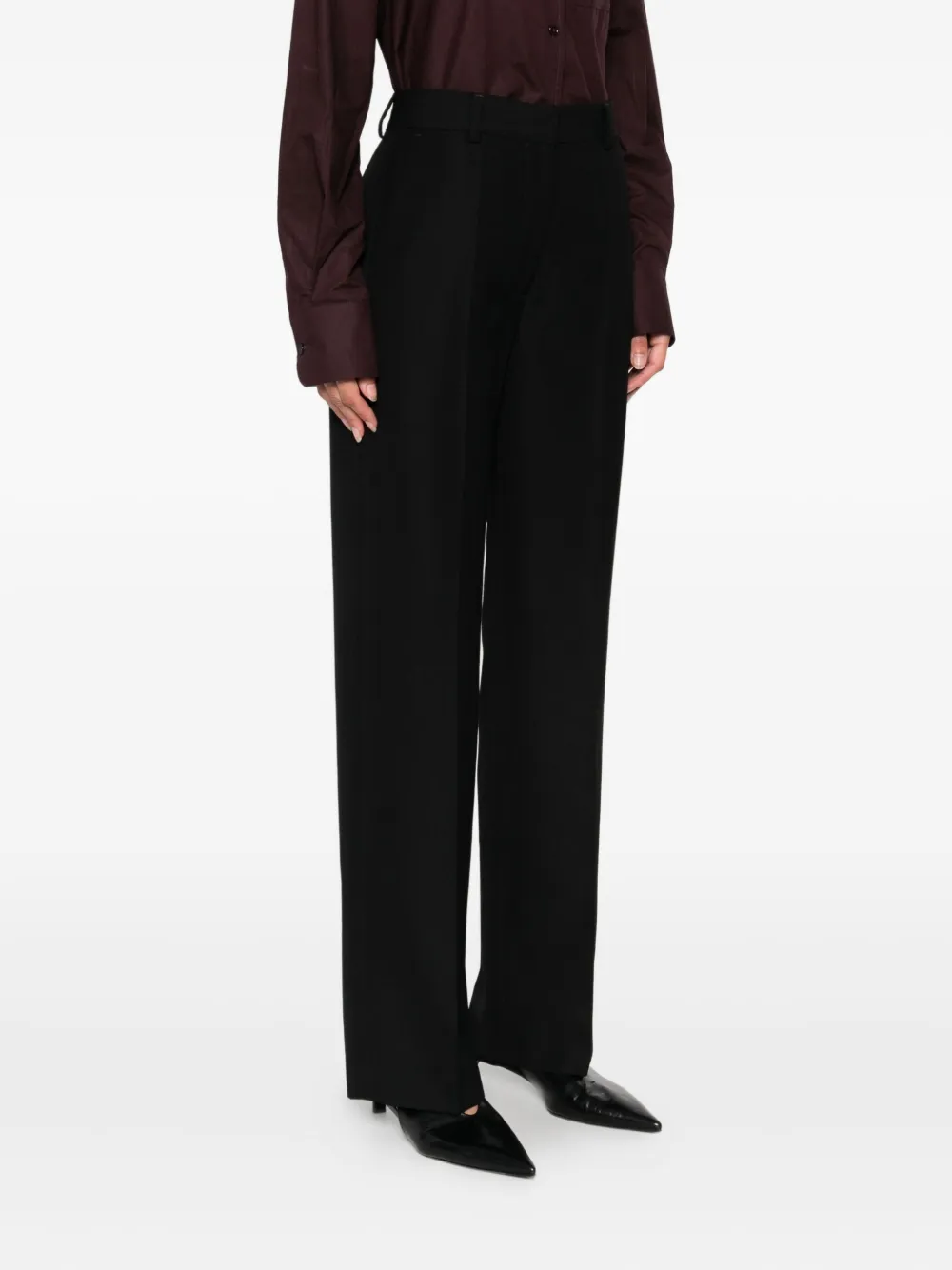 TOTEME pleated trousers Zwart