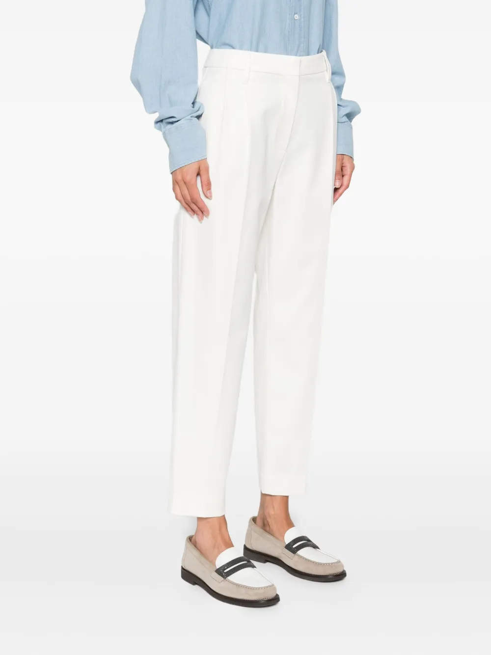 Brunello Cucinelli pleated trousers Wit